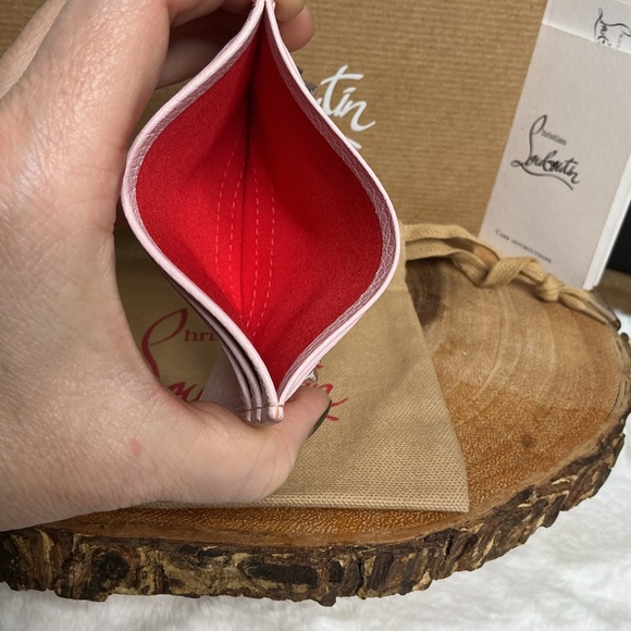 Christian Louboutin Blush Pink Embellished Card Holder - Picture 8 of 8